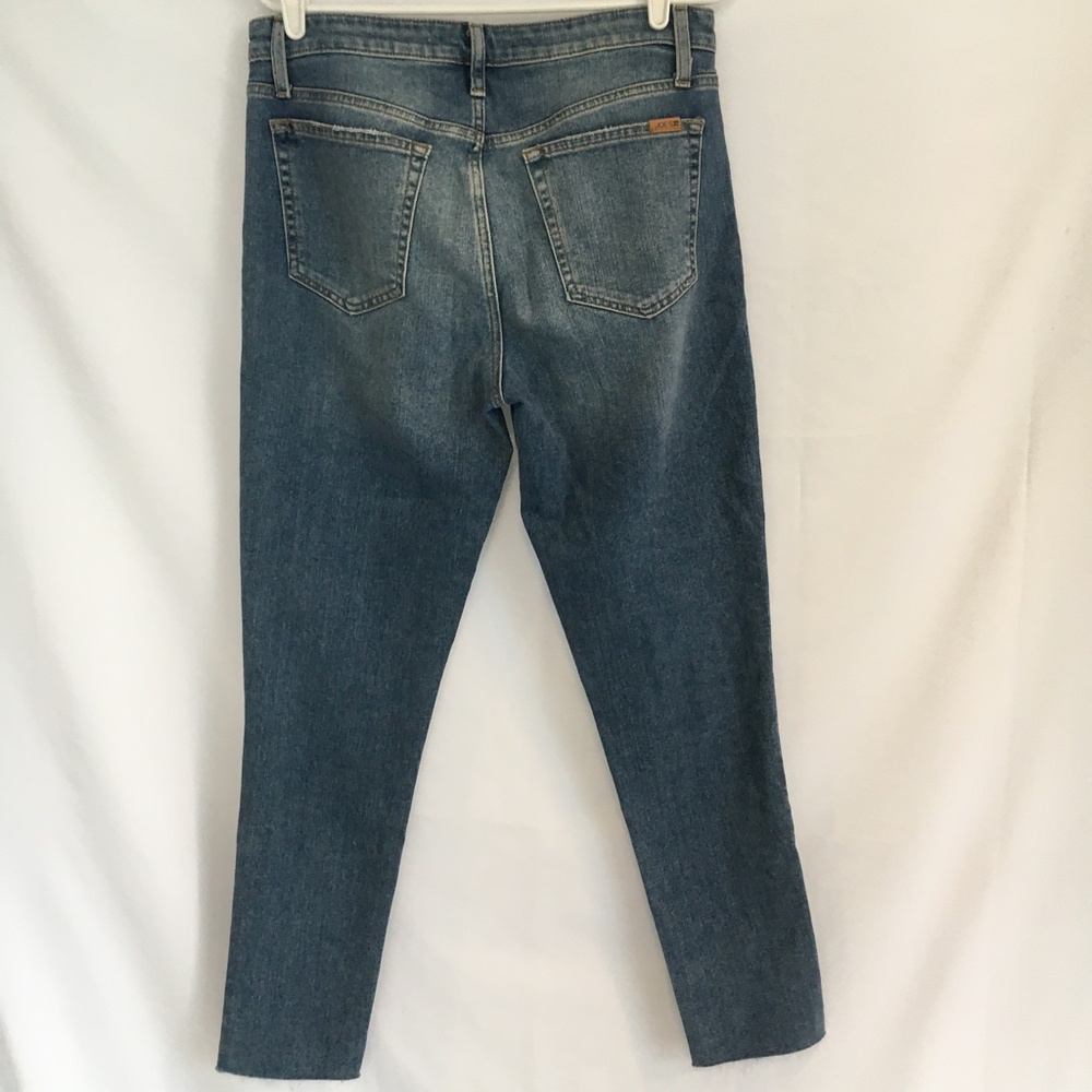 Joe’s Jeans High Rise Skinny Ankle Wheaton Raw Frayed Hem Size 30 Light Wash - Picture 6 of 15
